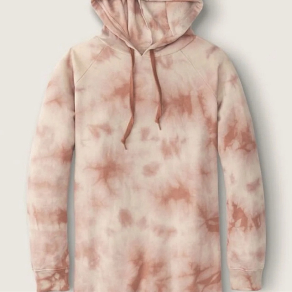New Victoria's Secret PINK Sweatshirt Dress Tie Dye hoodie - Picture 3 of 8